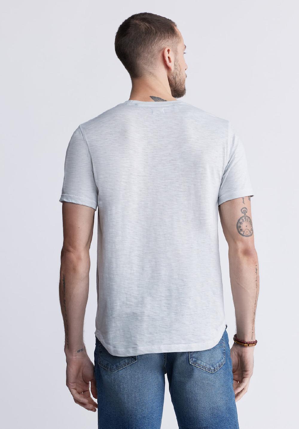 Buffalo David Bitton Kadyo Men's Pocket Henley Top In Charlie Grey