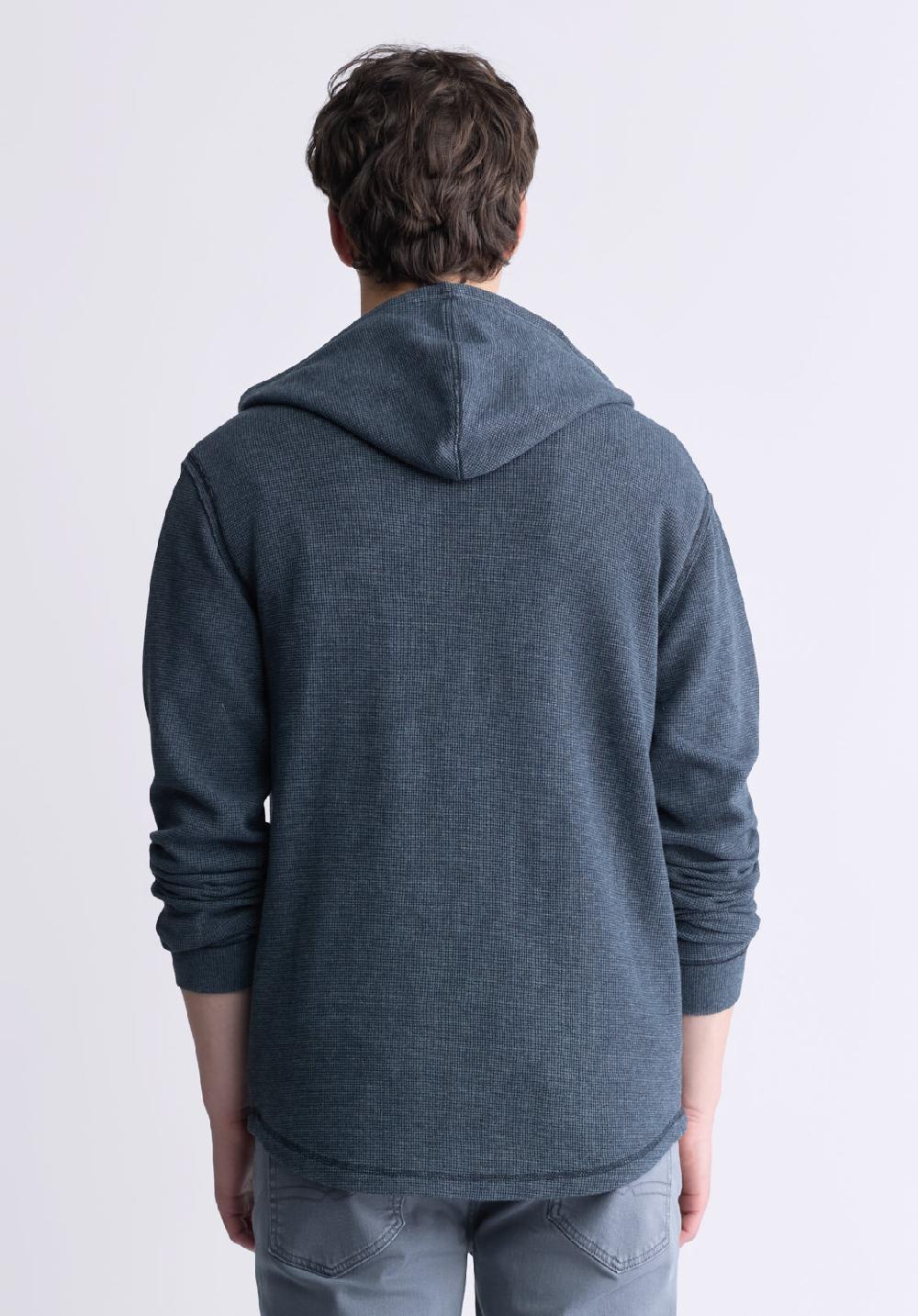 Buffalo David Bitton Kafom Men's Hooded Long-Sleeve Top Black