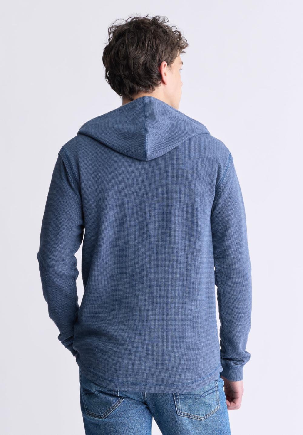 Buffalo David Bitton Kafom Men's Hooded Long-Sleeve Top Midnight Blue