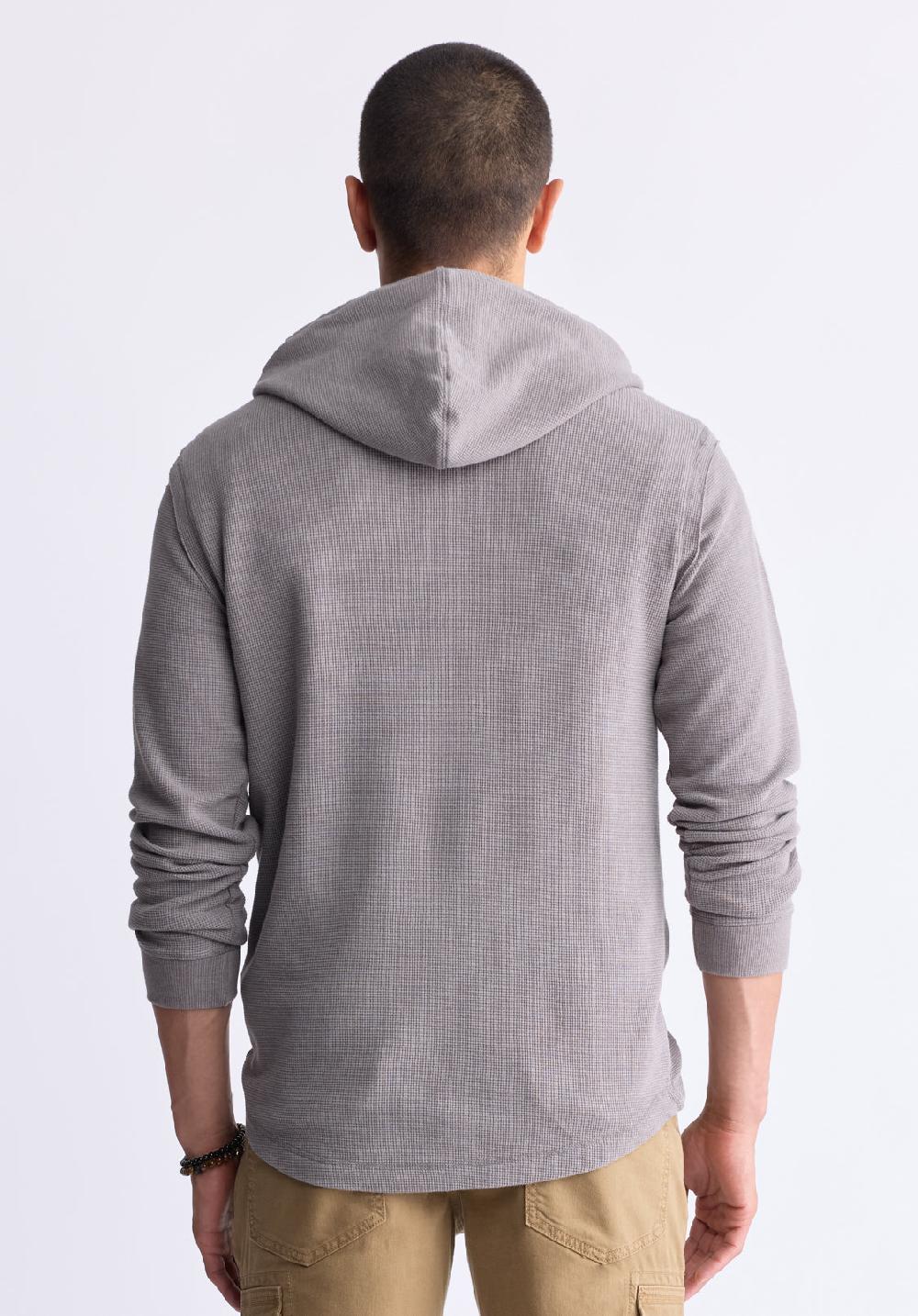 Buffalo David Bitton Kafom Men's Hooded Long-Sleeve Top Sky Grey