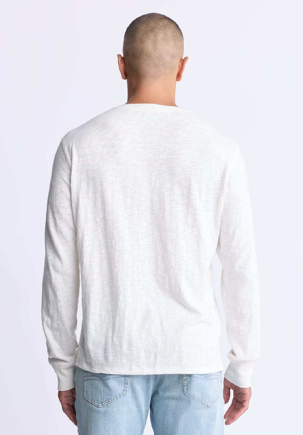 Buffalo David Bitton Kandid Men's Long-Sleeve Henley Top Milk