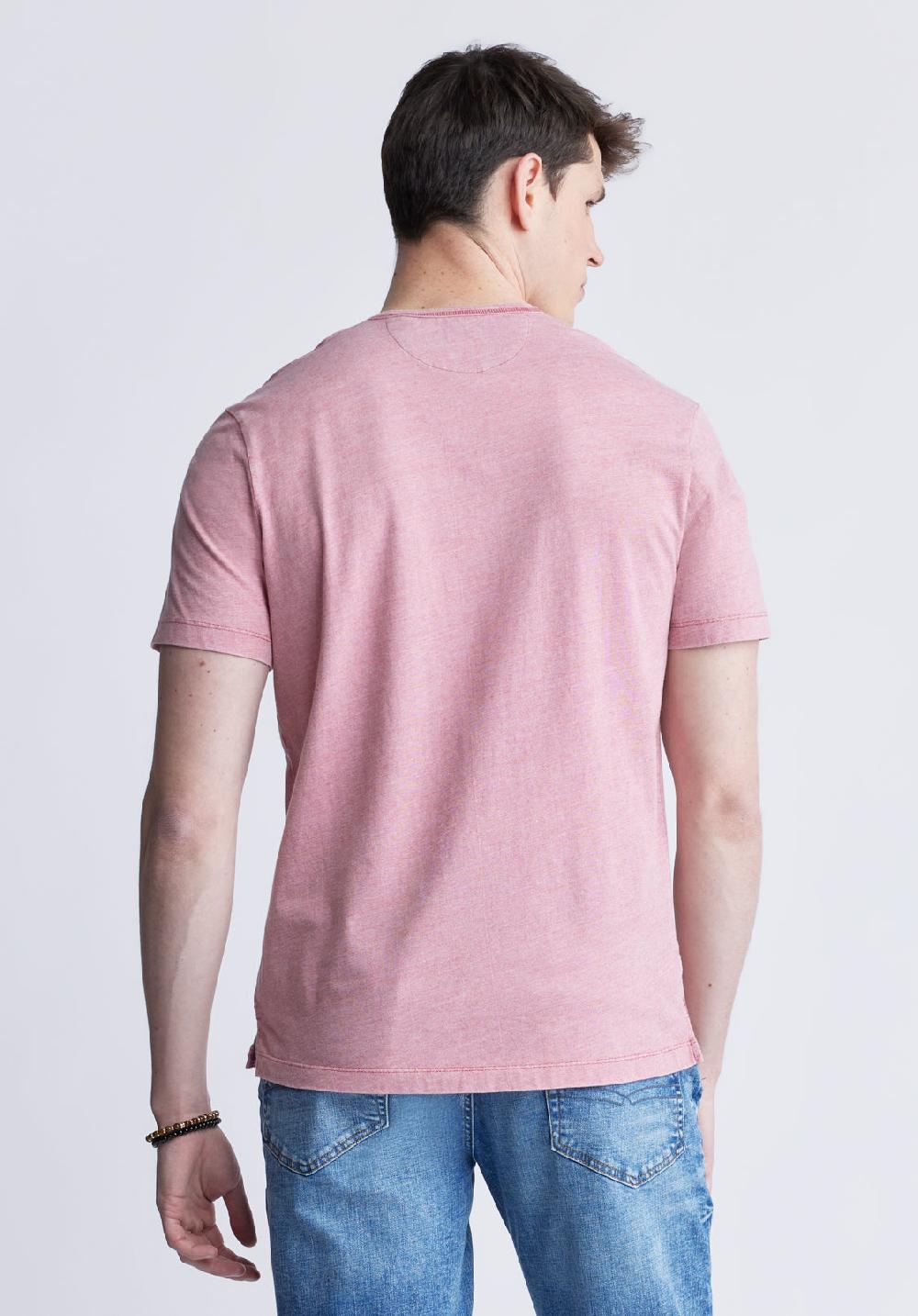 Buffalo David Bitton Kandy Men's Short Sleeve Henley Light Pink