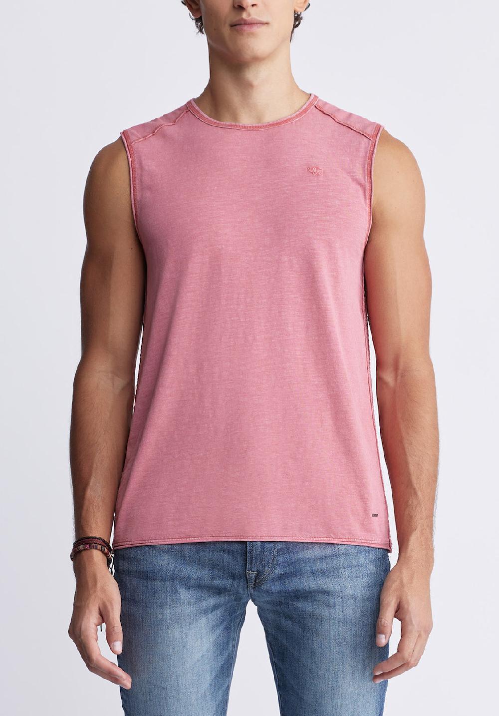 buffalo david bitton Karmola Men's Sleeveless Shirt in Mineral Red