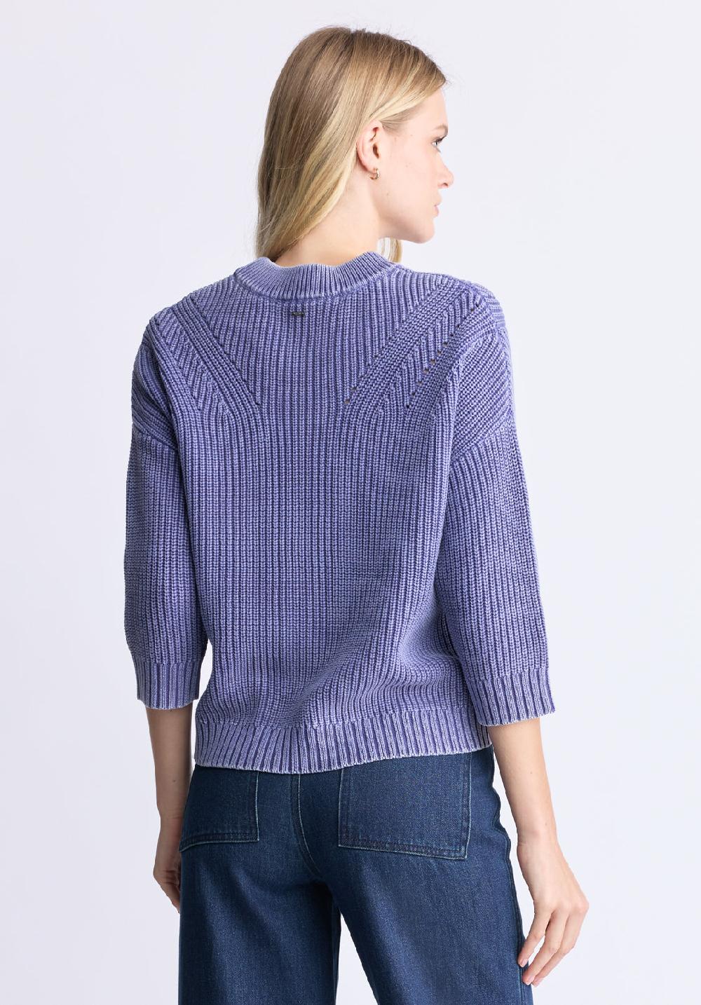 Buffalo David Bitton Kassanda Women's 3/4 Sleeve Knit Sweater Blue