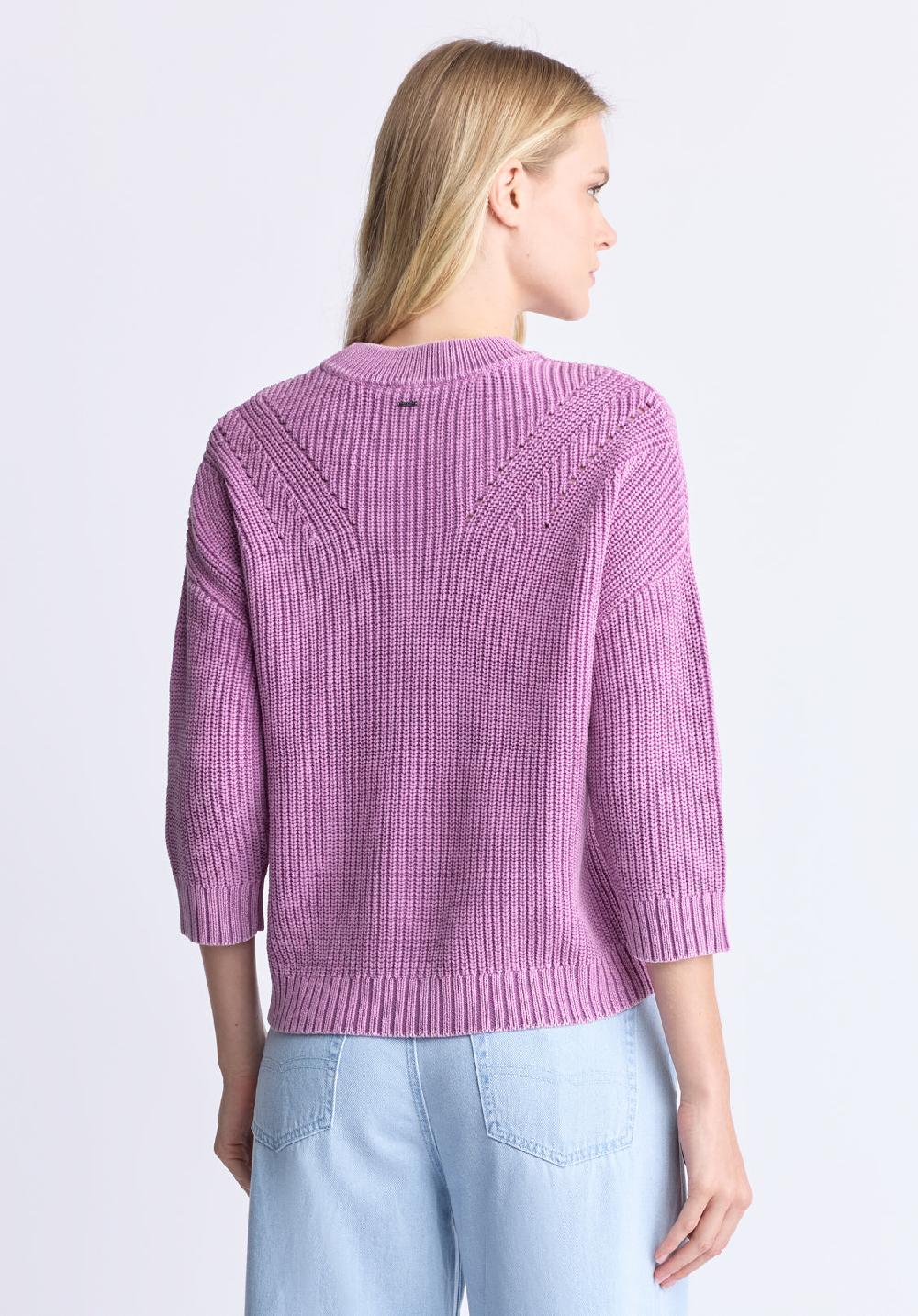 Buffalo David Bitton Kassanda Women's 3/4 Sleeve Knit Sweater Purple