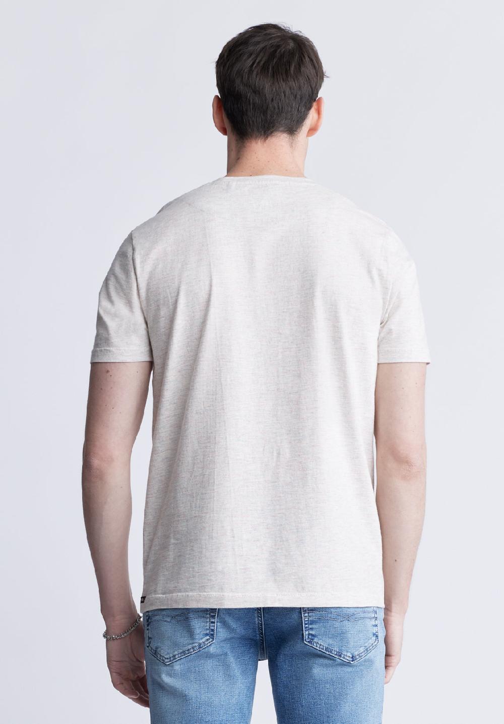 Buffalo David Bitton Kennel Men's T-shirt With Pocket Light Heather Pink