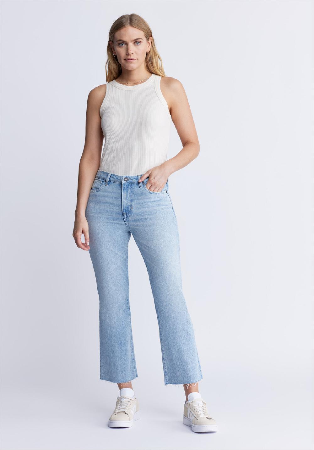 Buffalo David Bitton Kim Kick Crop Women's Jeans In Vintage Blue