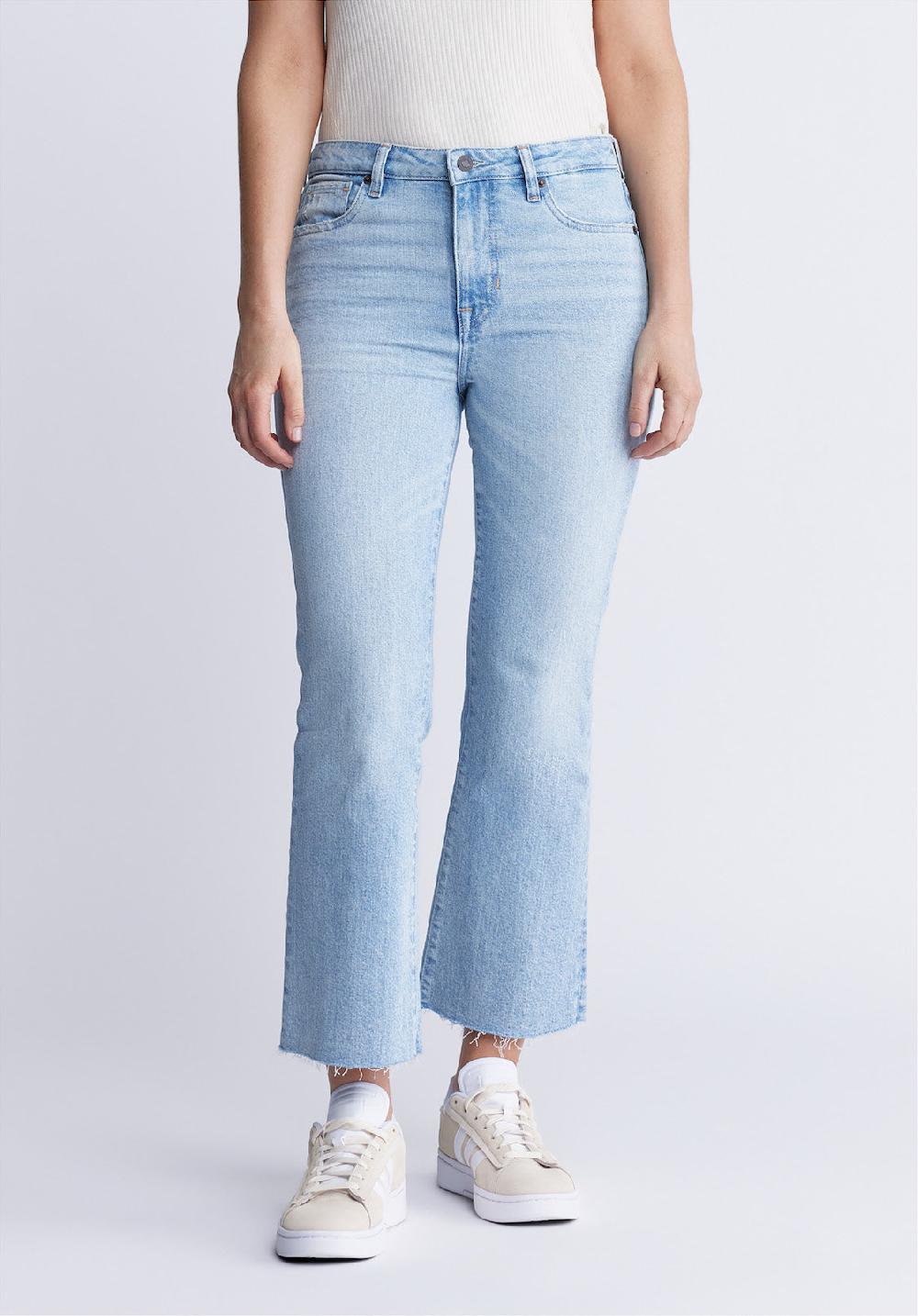buffalo david bitton Kim Kick Crop Women's Jeans in Vintage Blue