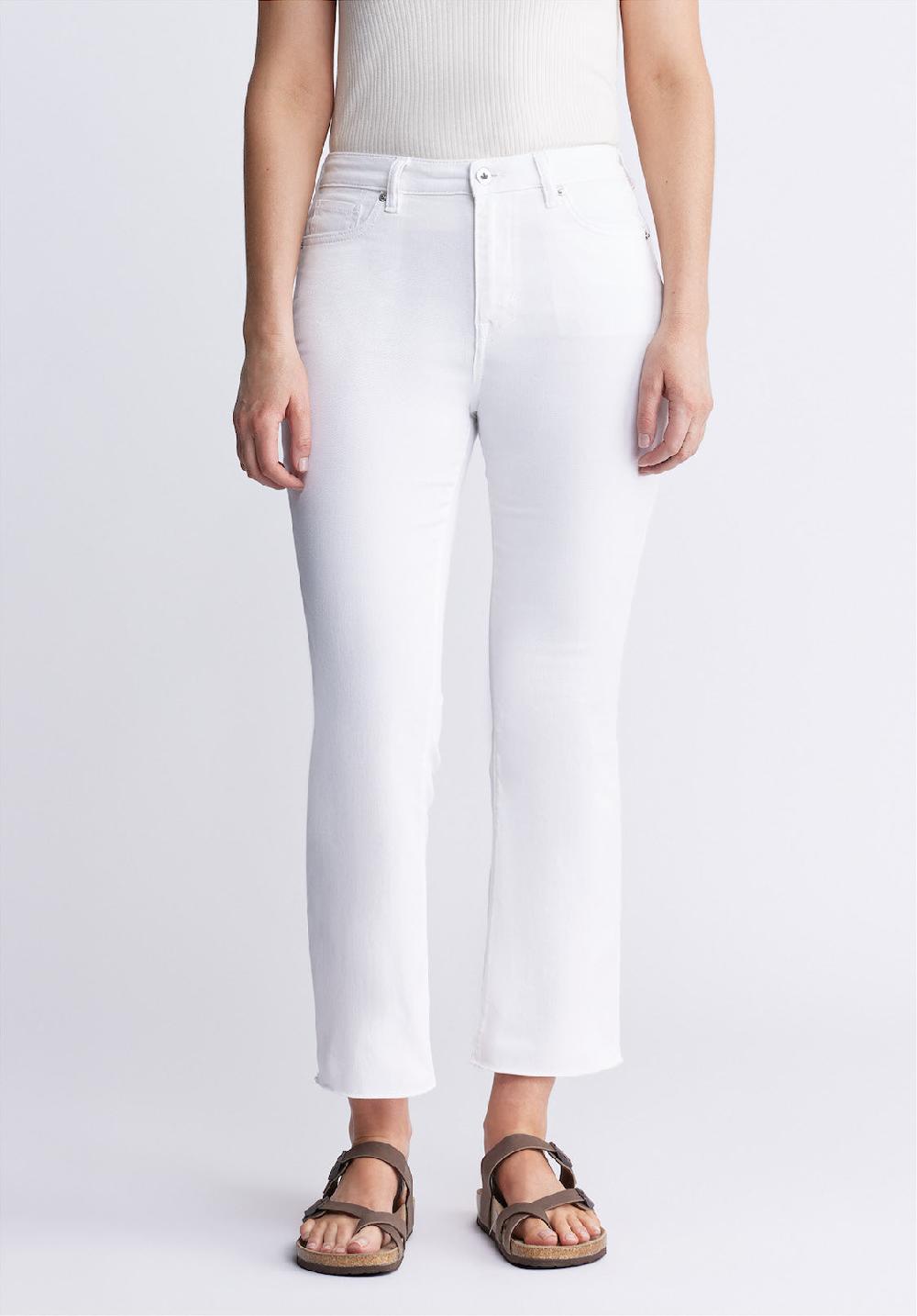 buffalo david bitton Kim Kick Crop Women's Jeans in White