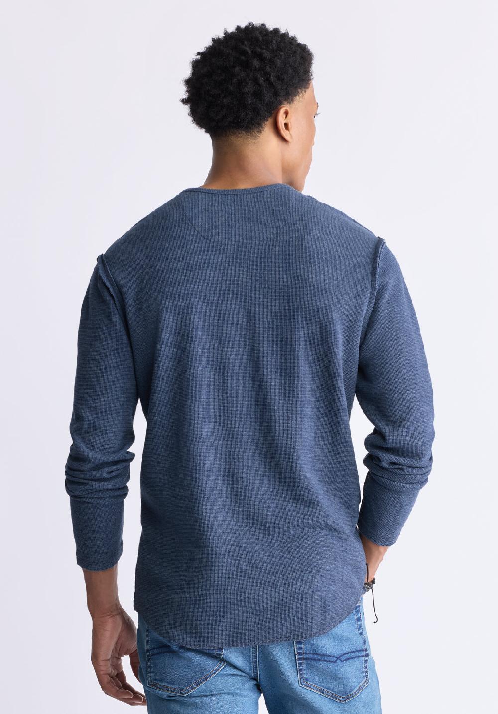 Buffalo David Bitton Kipato Men's Long-Sleeved Henley Top Whale