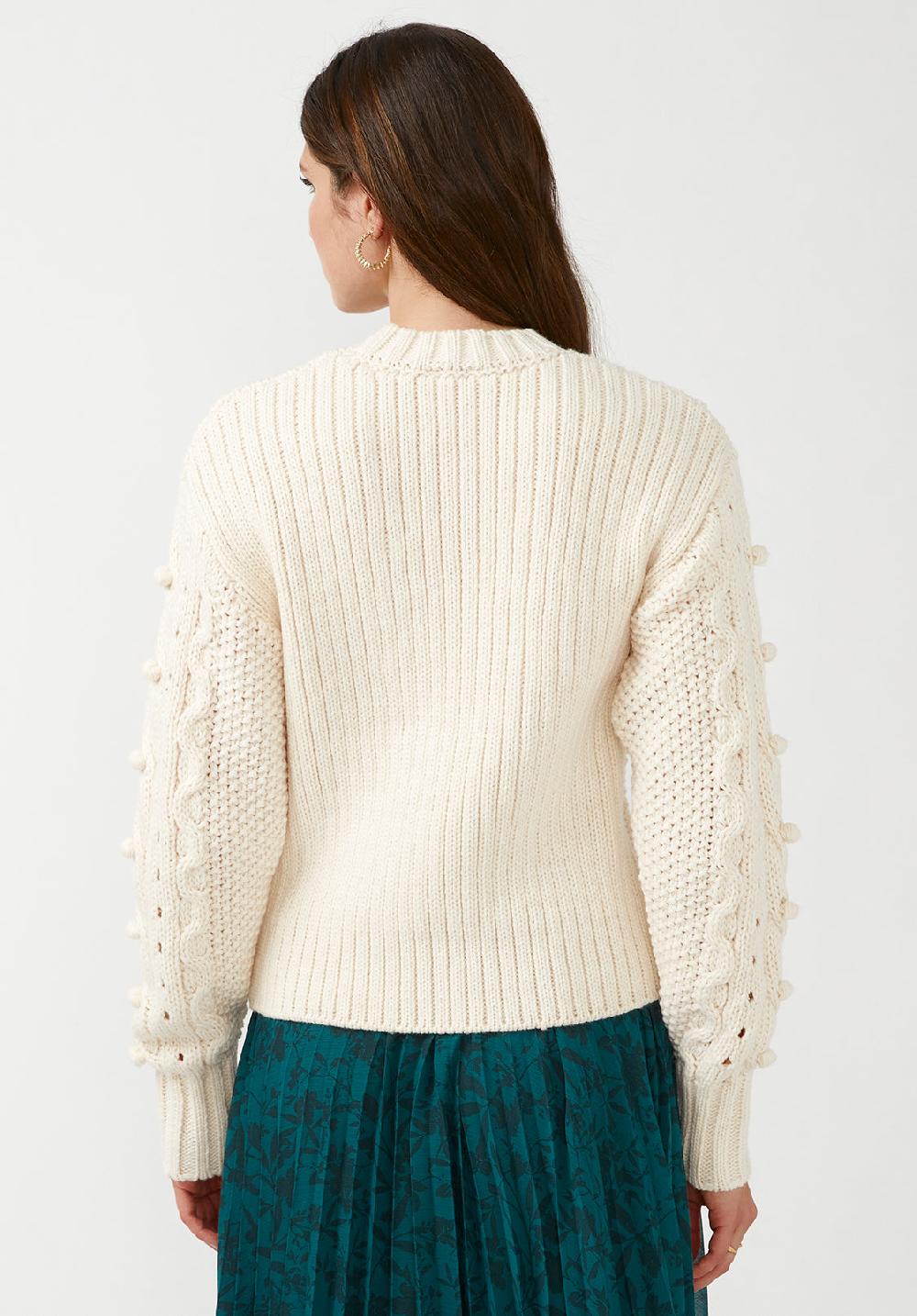 Buffalo David Bitton Larsa Women's Crew Neck Sweater In Ivory