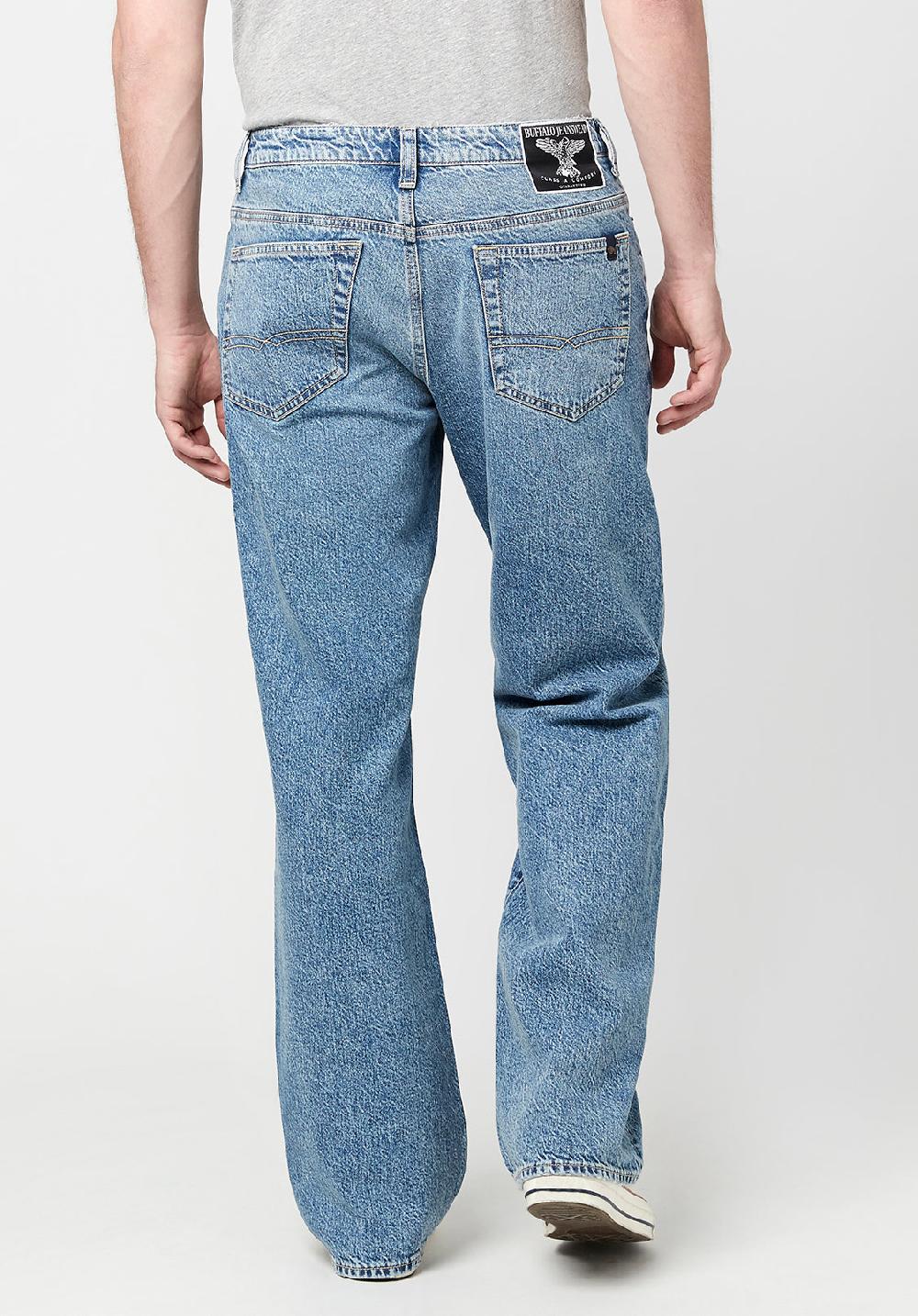 Buffalo David Bitton Loose Fit Matt Men's Jeans In Sanded Indigo