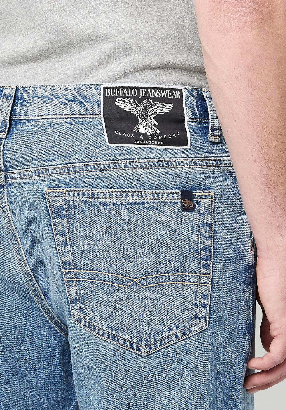 Buffalo David Bitton Loose Fit Matt Men's Jeans In Sanded Indigo