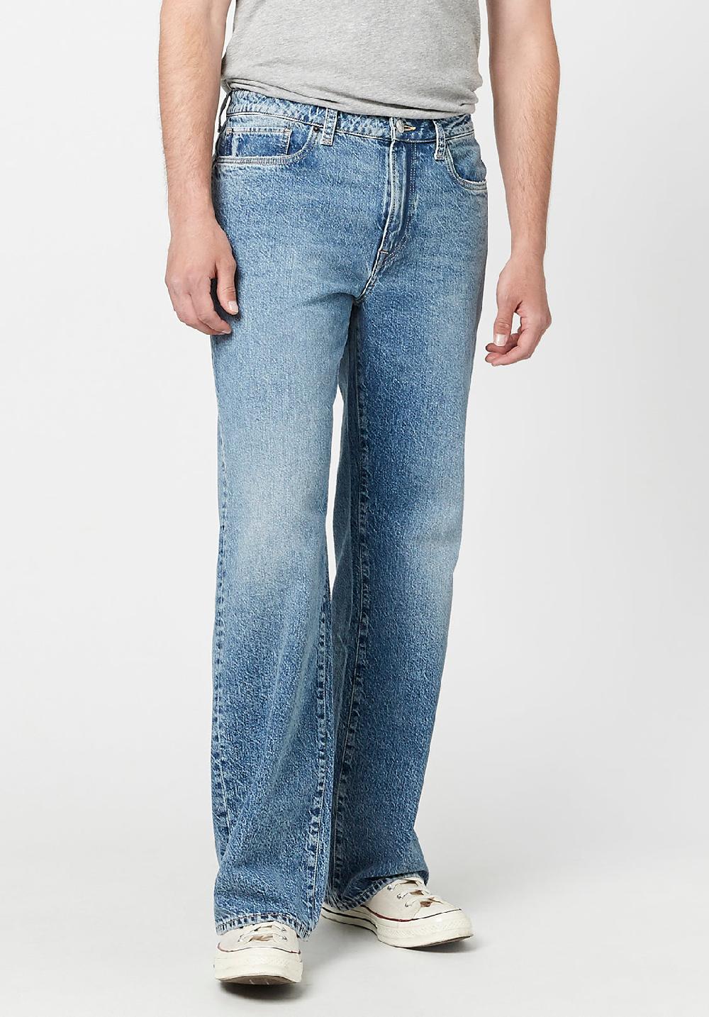 buffalo david bitton Loose Fit Matt Men's Jeans in Sanded Indigo