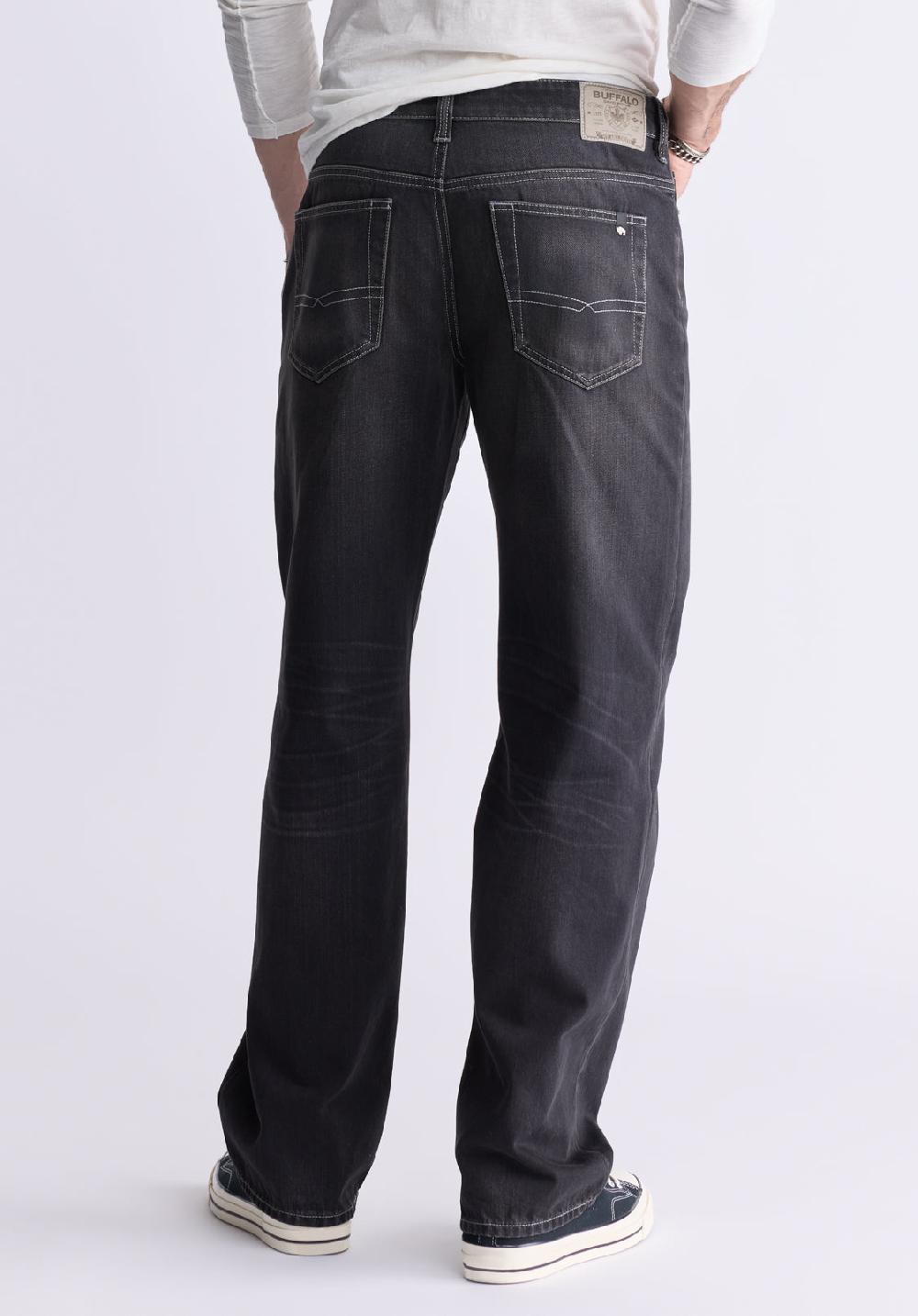Buffalo David Bitton Loose Fit Matt Men's Jeans Vintage Sanded Black