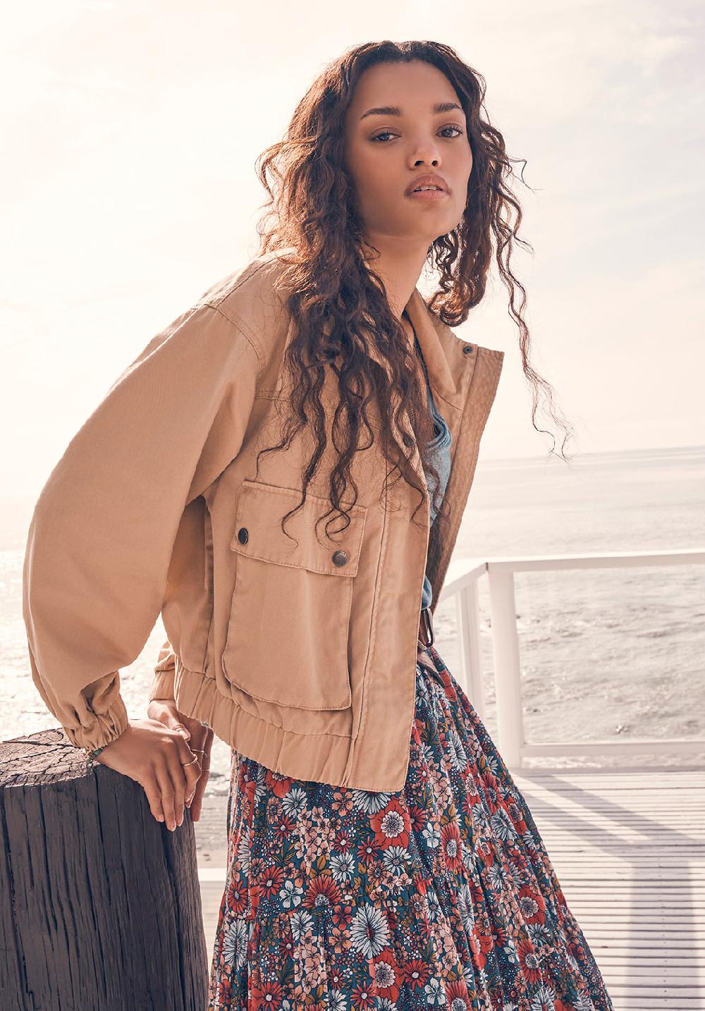 Buffalo David Bitton Lorah Women’s Jacket With Pockets In Tan