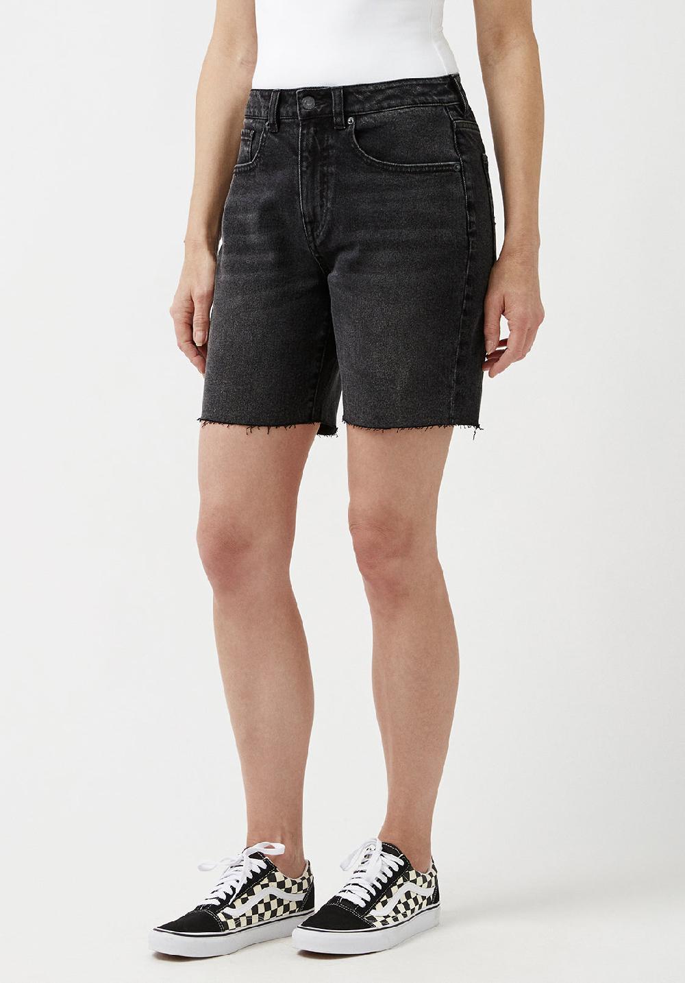 Buffalo David Bitton Maggie Whiskered Black Vintage Momo Shorts