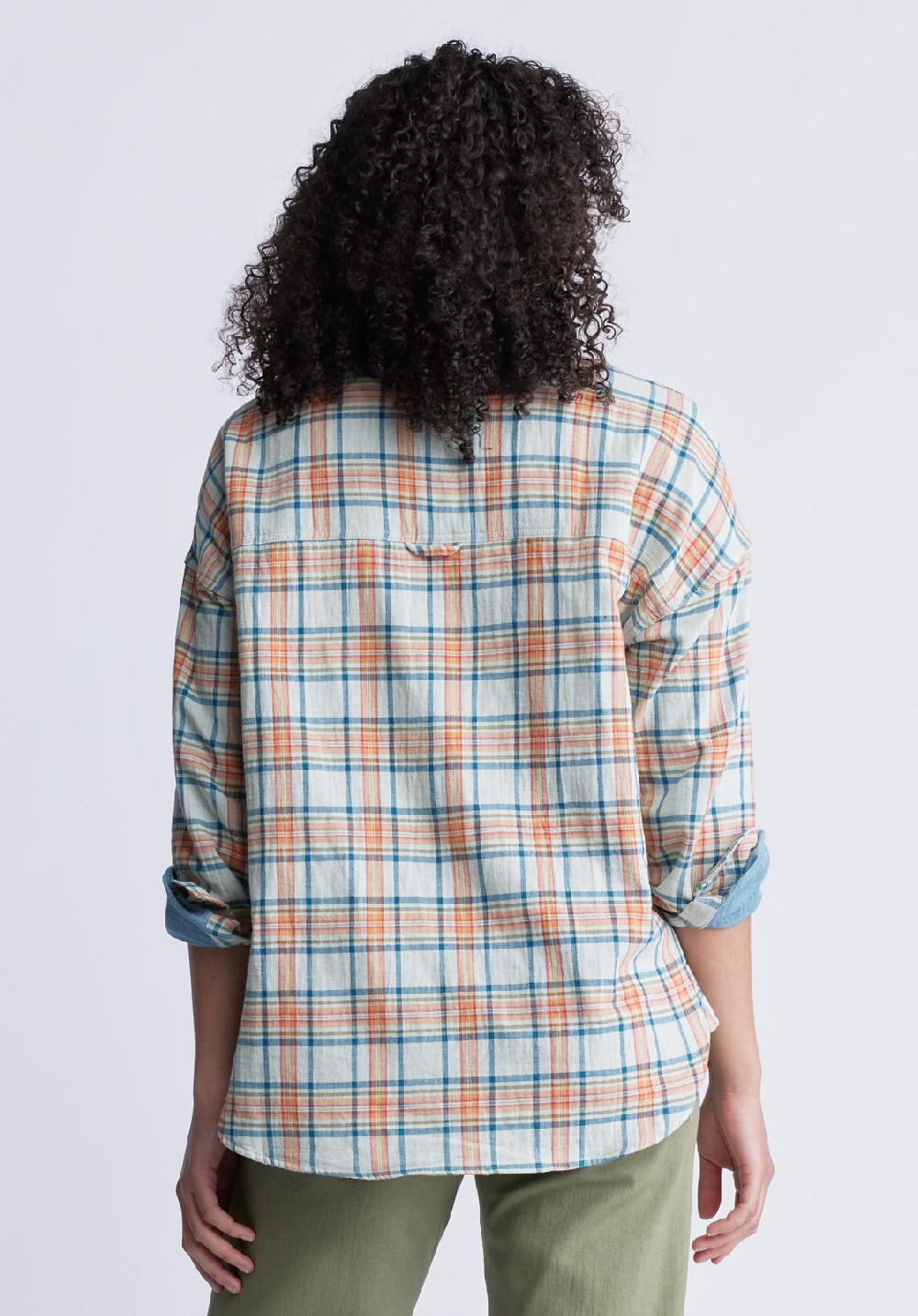 Buffalo David Bitton Malena Women’s Long Sleeve Plaid Shirt In Beige