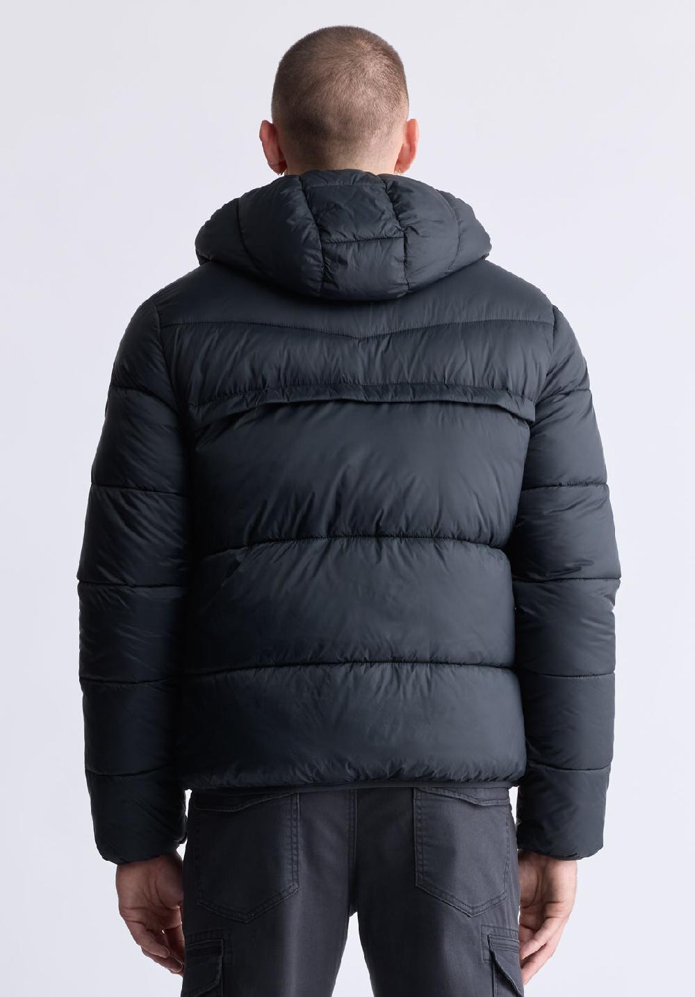 Buffalo David Bitton Manteau Matelassé Noir Jerome Pour Hommes - OBMEF006