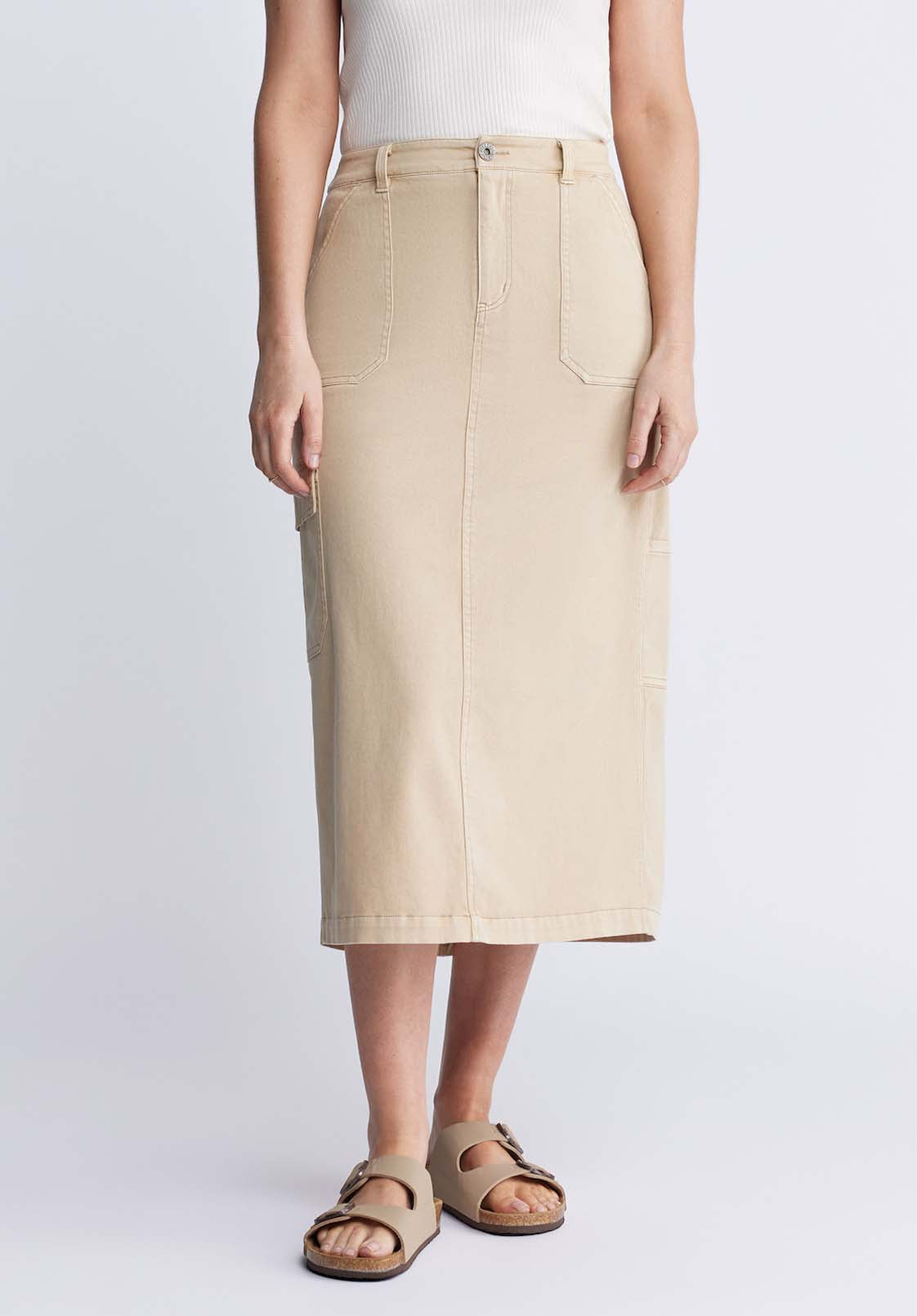 buffalo david bitton Matilde Women’s Cargo Skirt in Beige