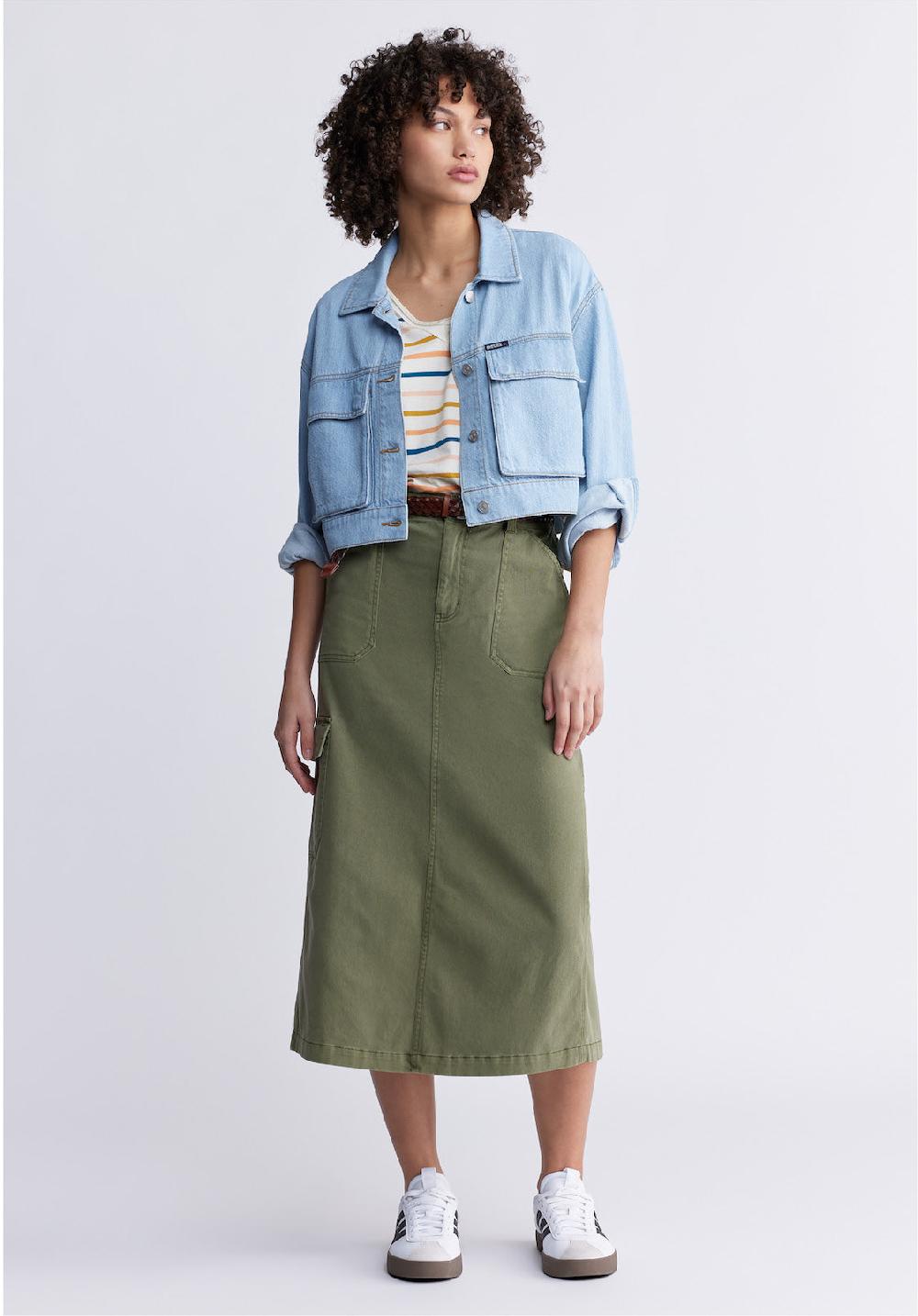 Buffalo David Bitton Matilde Women’s Cargo Skirt In Burnt Olive