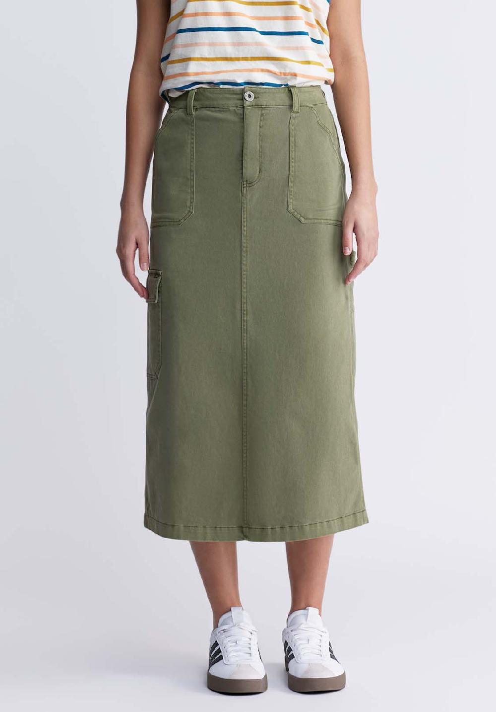 buffalo david bitton Matilde Women’s Cargo Skirt in Burnt Olive