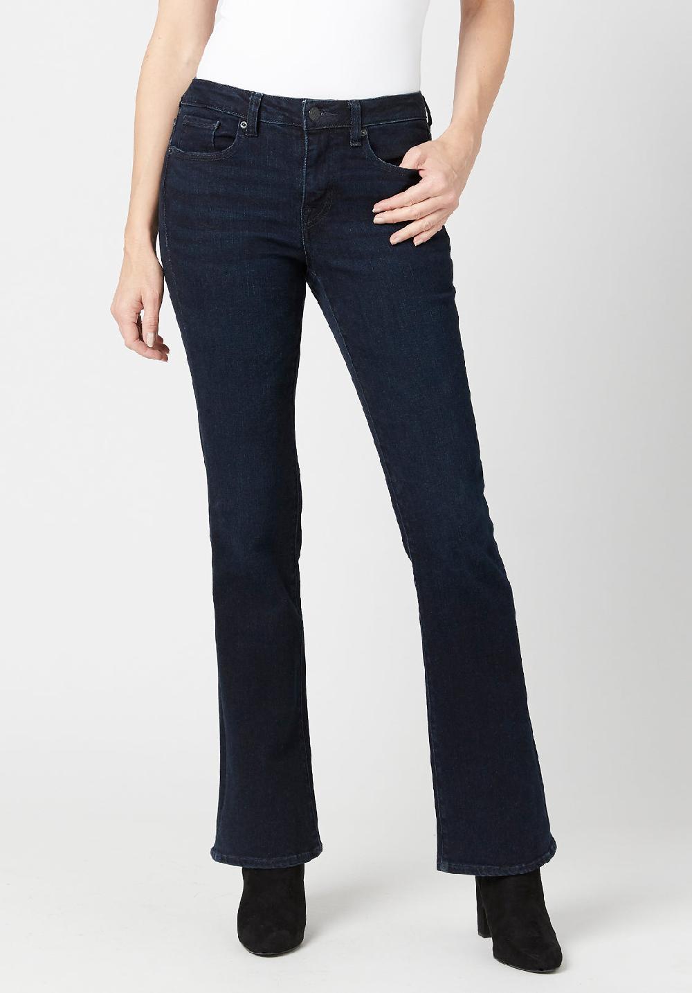buffalo david bitton Mid Rise Bootcut Queen Women's Jeans in Dark Blue