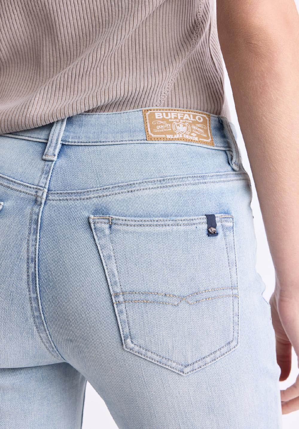 Buffalo David Bitton Mid Rise Bootcut Queen Women's Jeans Vintage Light Blue