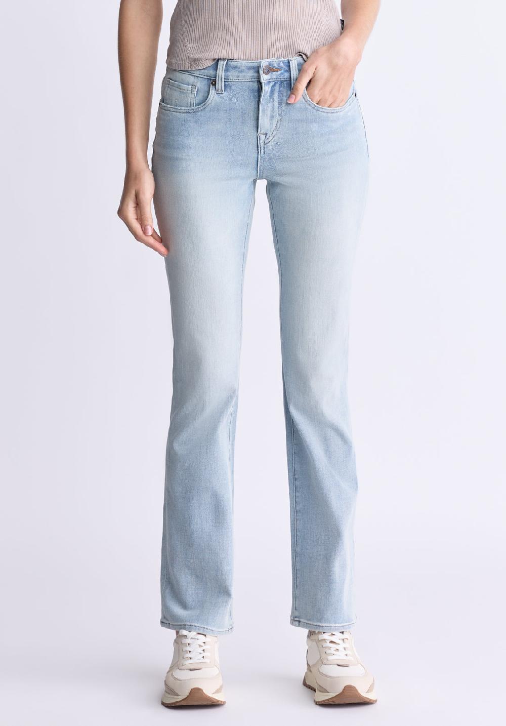 buffalo david bitton Mid Rise Bootcut Queen Women's Jeans Vintage light blue