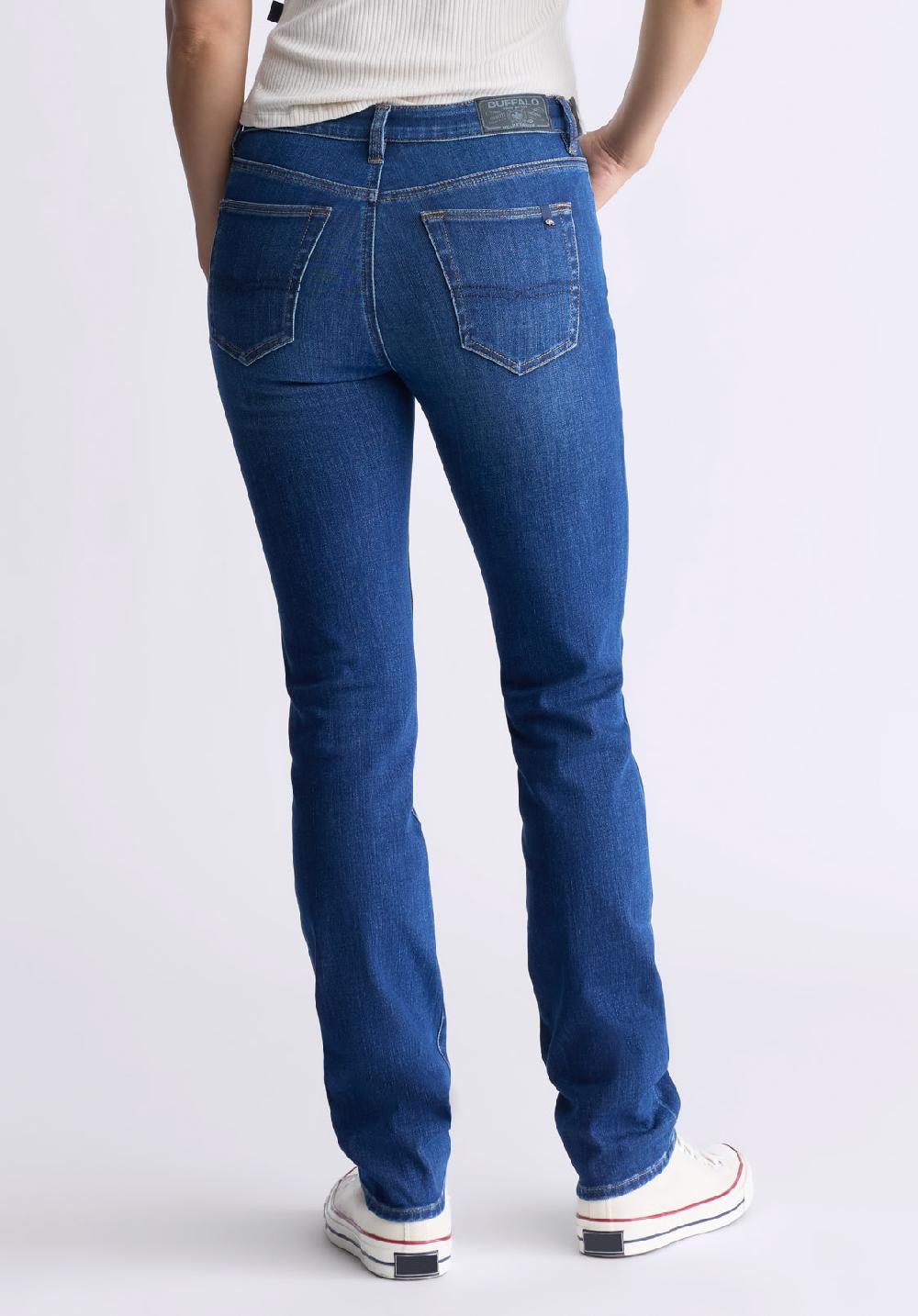 Buffalo David Bitton Mid Rise Slim Carrie Women's Jeans Contrasting Indigo
