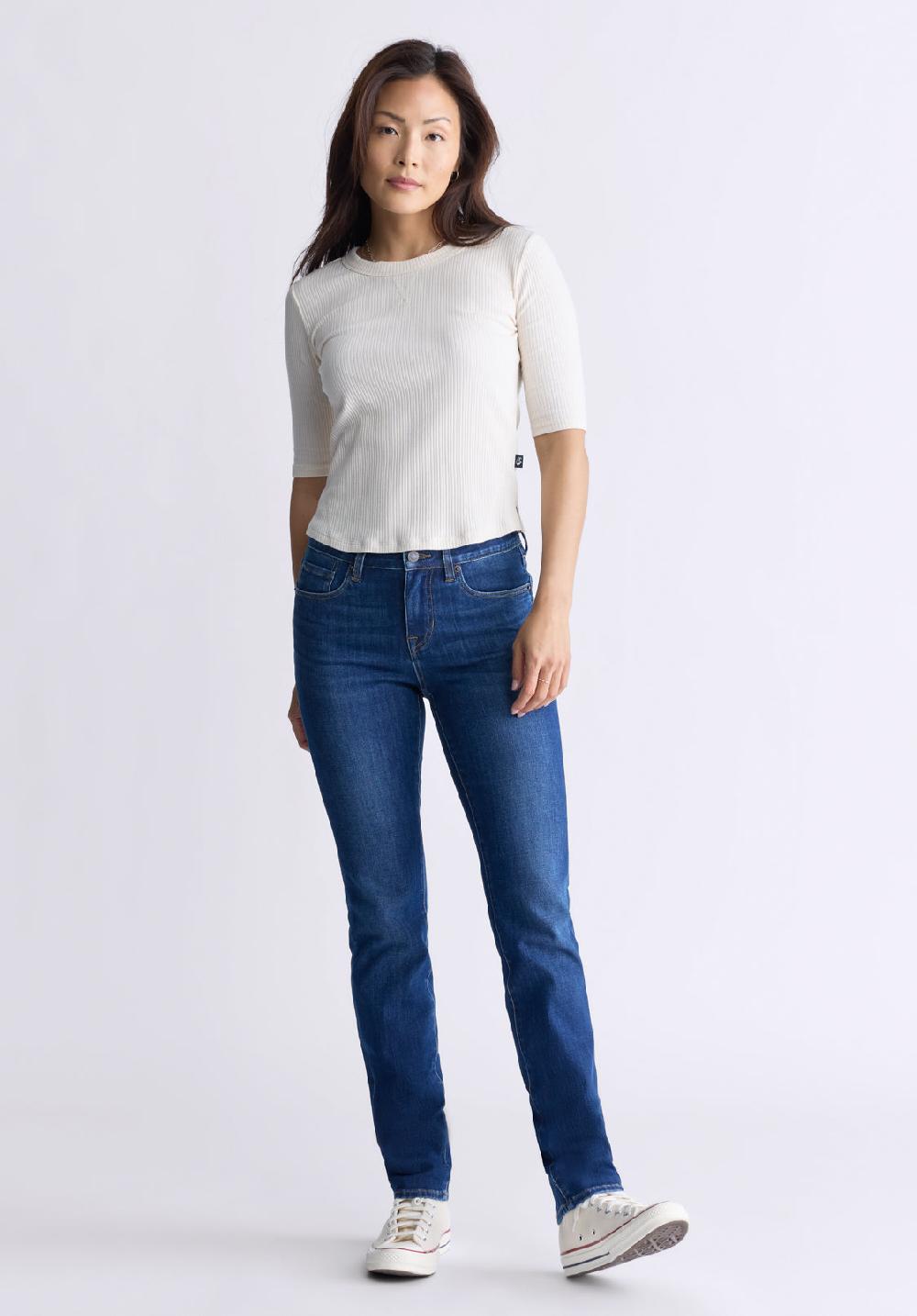 Buffalo David Bitton Mid Rise Slim Carrie Women's Jeans Contrasting Indigo