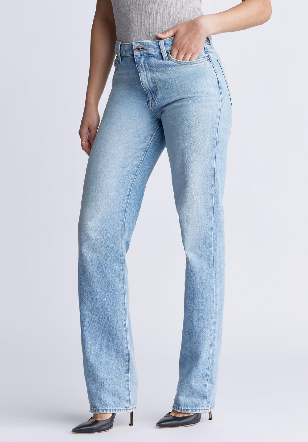Buffalo David Bitton Mid Rise Straight Mary Women's Jeans Veined And Worked