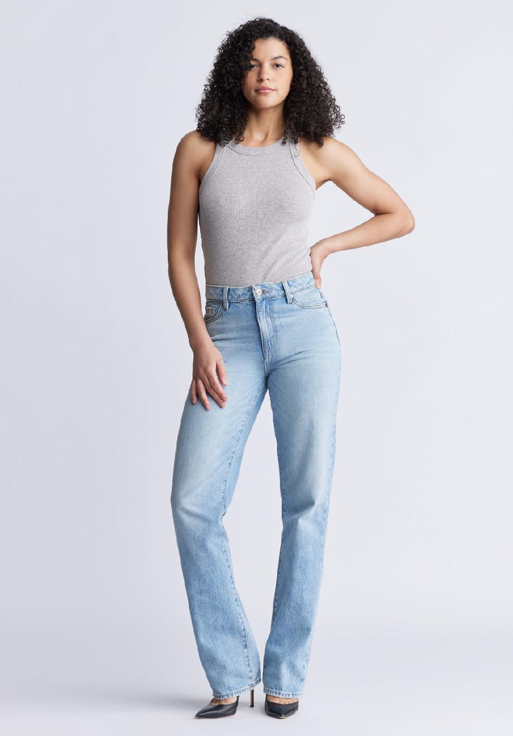 Buffalo David Bitton Mid Rise Straight Mary Women's Jeans Veined And Worked