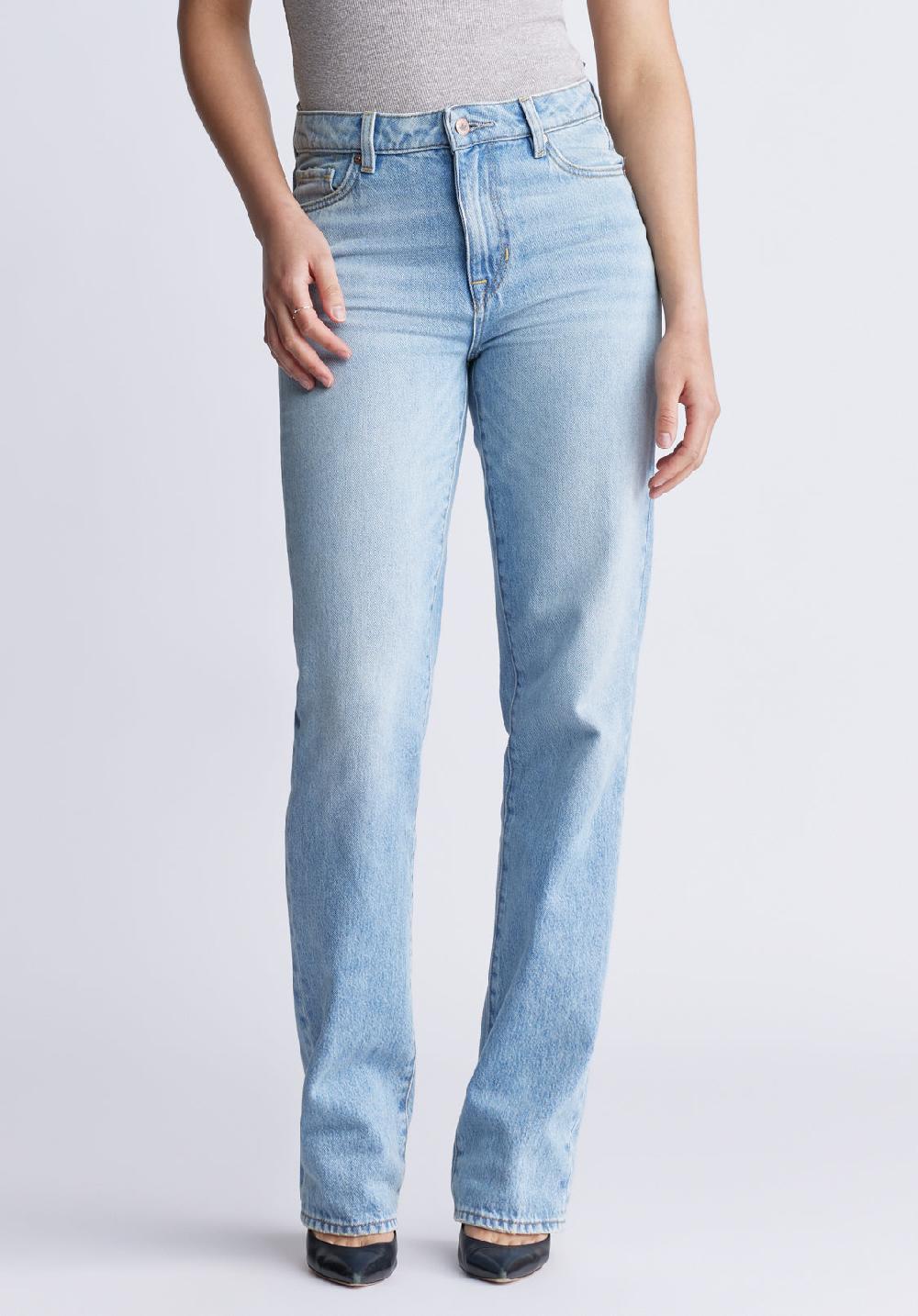 buffalo david bitton Mid Rise Straight Mary Women's Jeans veined and worked