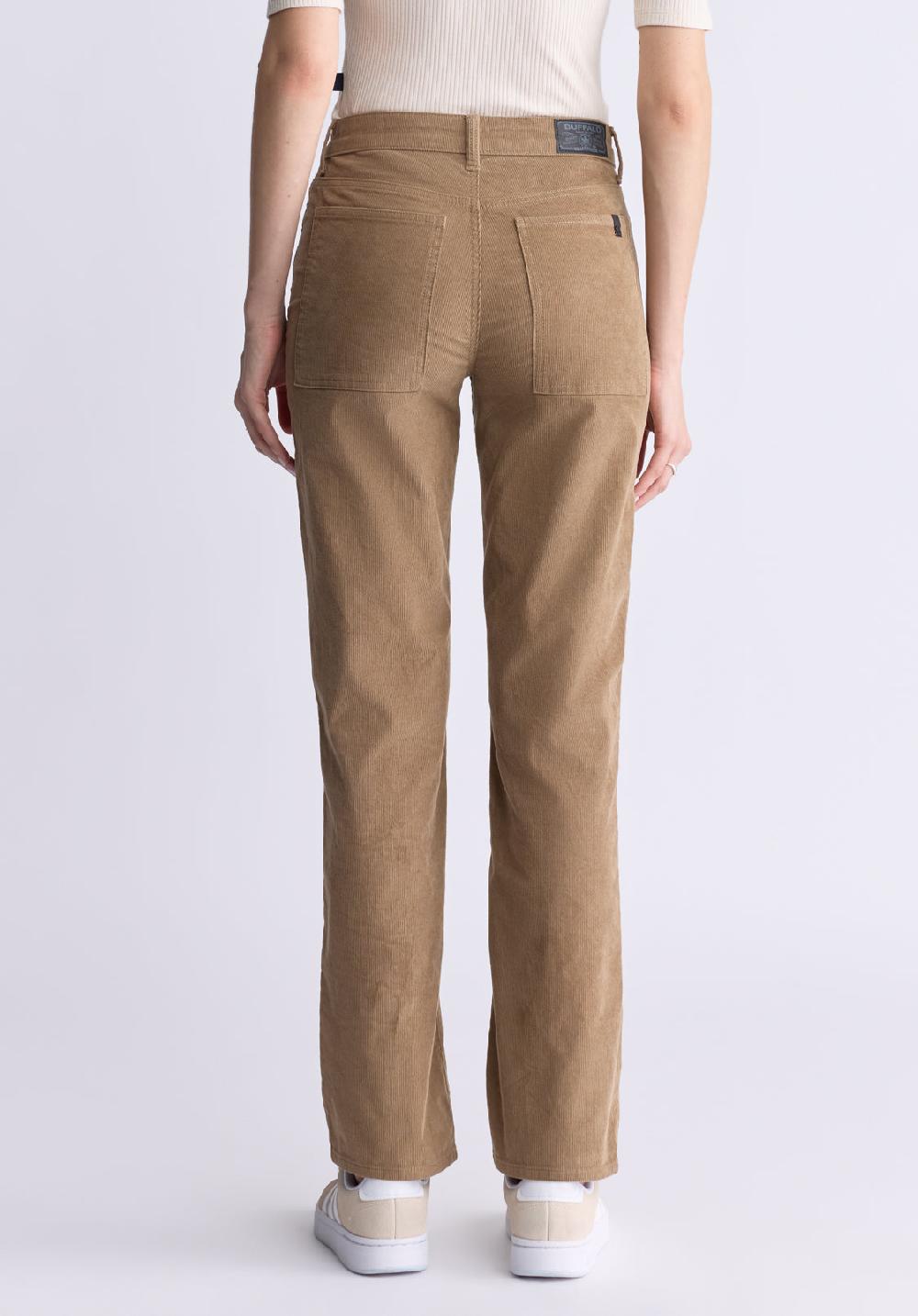 Buffalo David Bitton Mid Rise Straight Mary Women's Pants Washed And Rinsed Beige