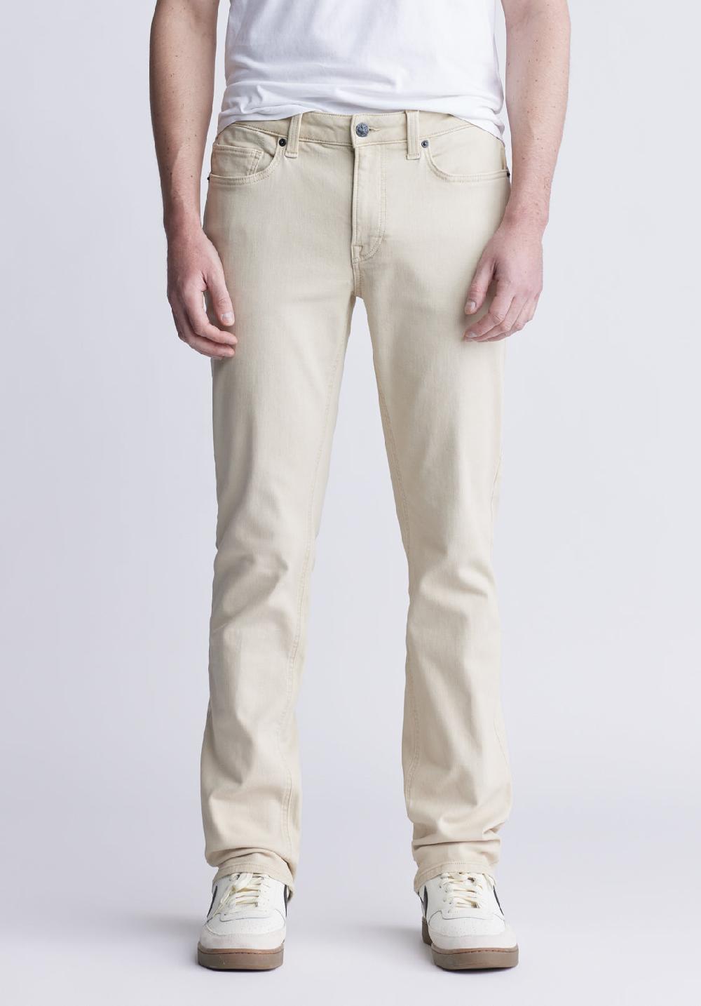buffalo david bitton Pantalon droit pour homme Straight Six beige clair - BM22939
