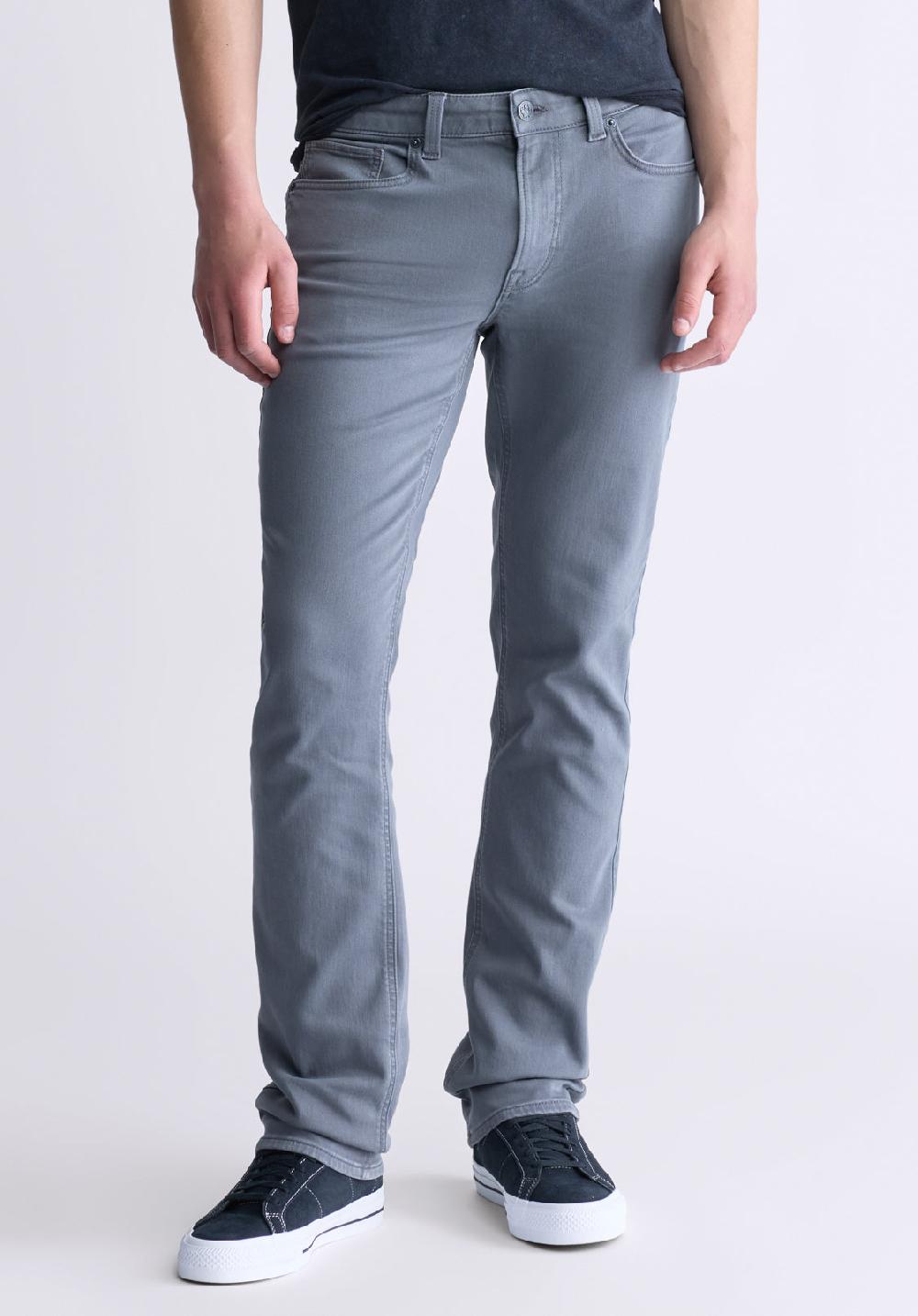 buffalo david bitton Pantalon droit pour hommes Straight Six gris graphite - BM22939