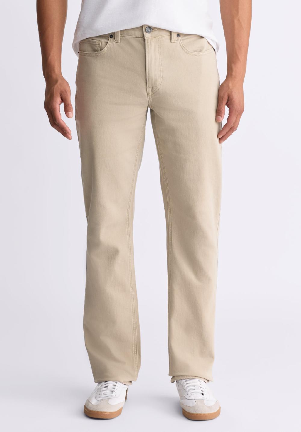 buffalo david bitton Pantalon droit pour hommes Straight Six sable - BM22939