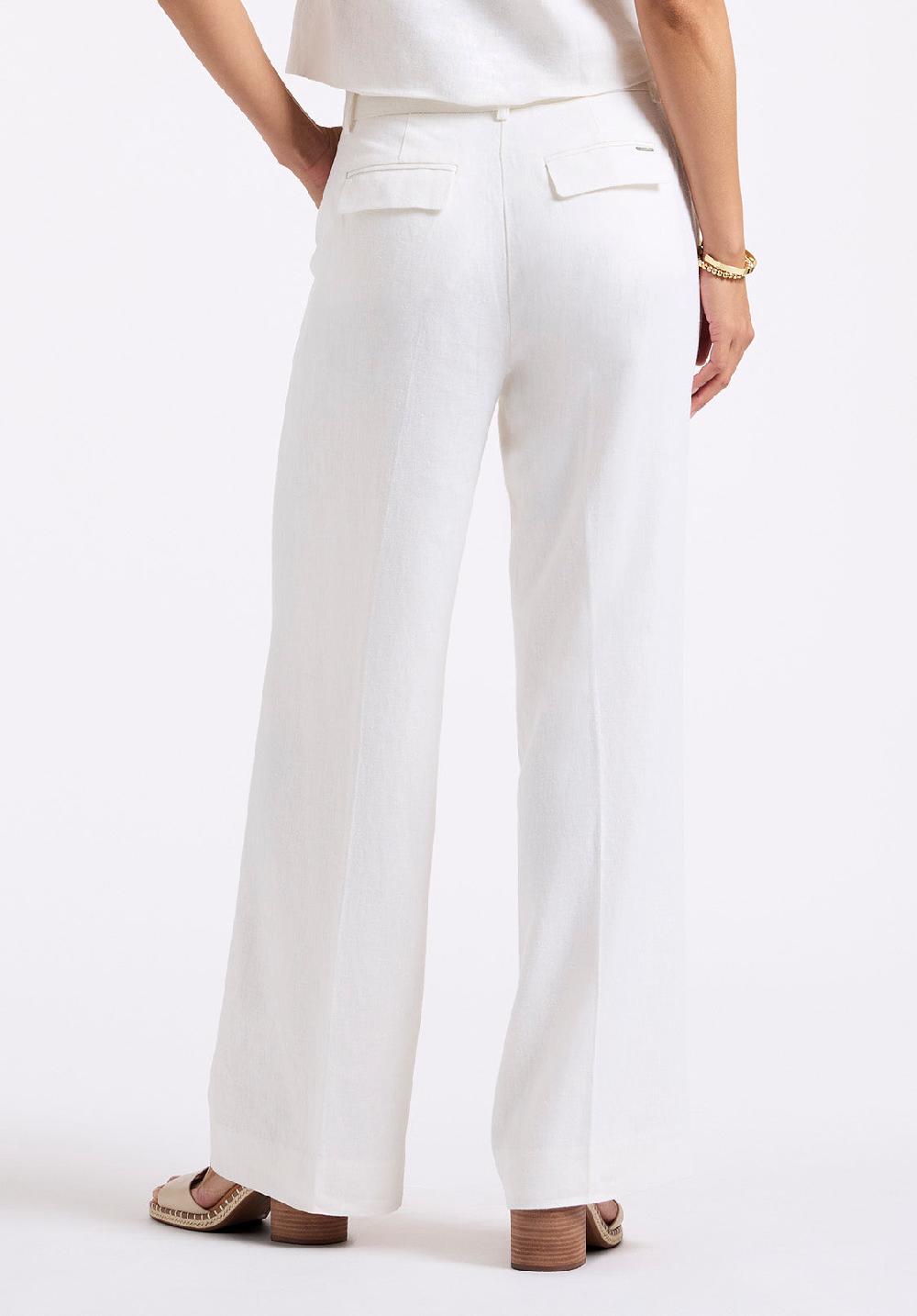 Buffalo David Bitton Pantalon Large Taille Haute Adelina Pour Femme Blanc