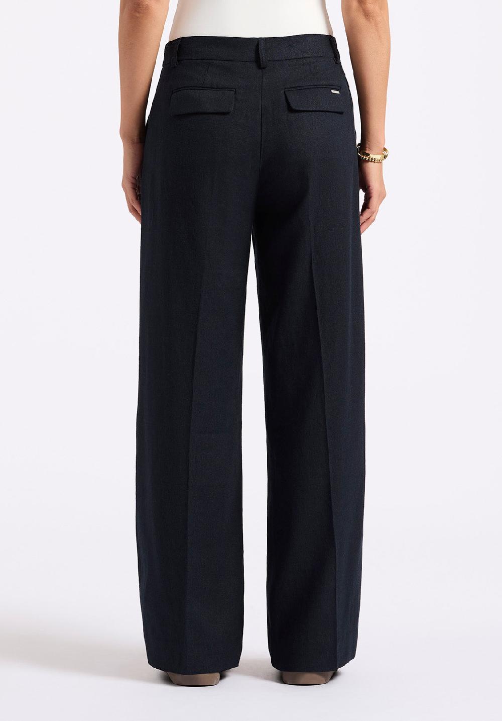 Buffalo David Bitton Pantalon Large Taille Haute Adelina Pour Femme Noir