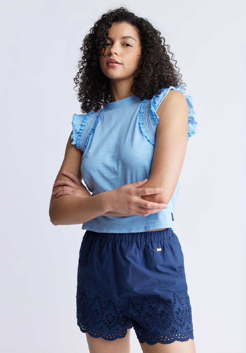 Buffalo David Bitton Parton Women's Pull-On Woven Shorts Navy