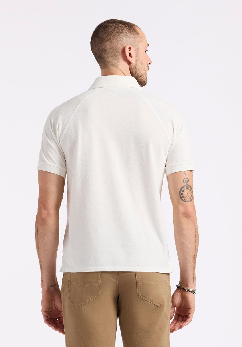 Buffalo David Bitton Polo En Piqué à Manches Courtes Pour Homme Kindell Blanc
