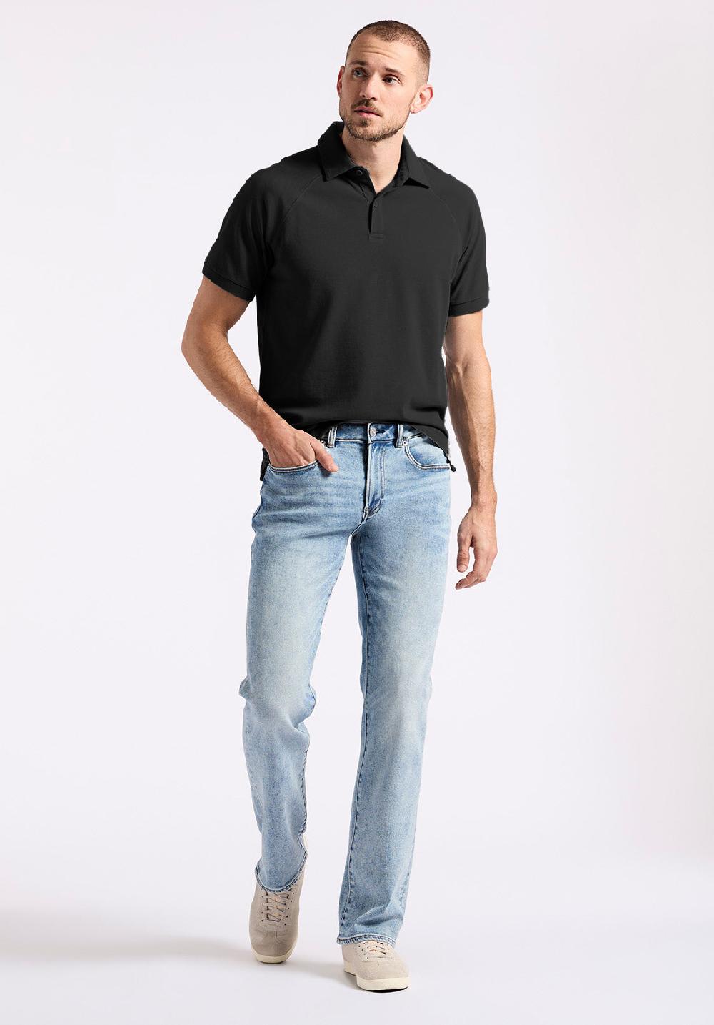 Buffalo David Bitton Polo En Piqué à Manches Courtes Pour Homme Kindell Noir