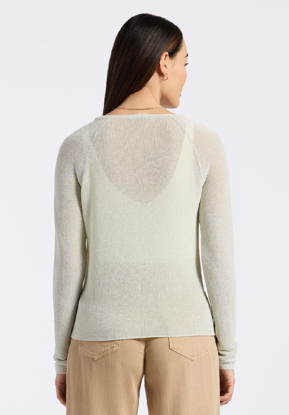 Buffalo David Bitton Pull Léger En Maille à Col En V Pour Femme Valencianna Vert Pale