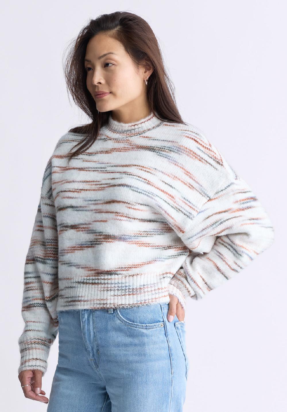 Buffalo David Bitton Raya Women's Knit Sweater Egret White