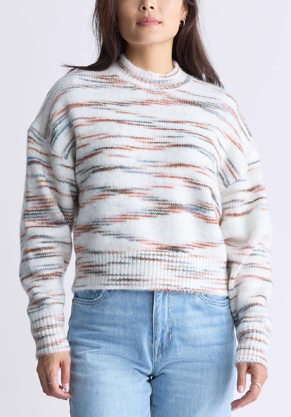 buffalo david bitton Raya Women's Knit Sweater Egret White