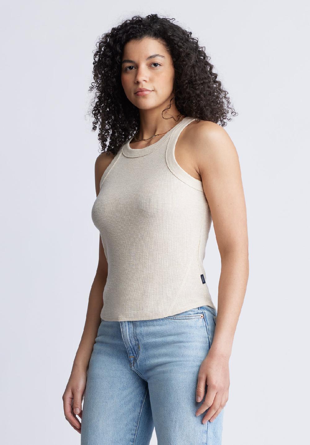 Buffalo David Bitton Regine Women's Ribbed Tank Top Beige