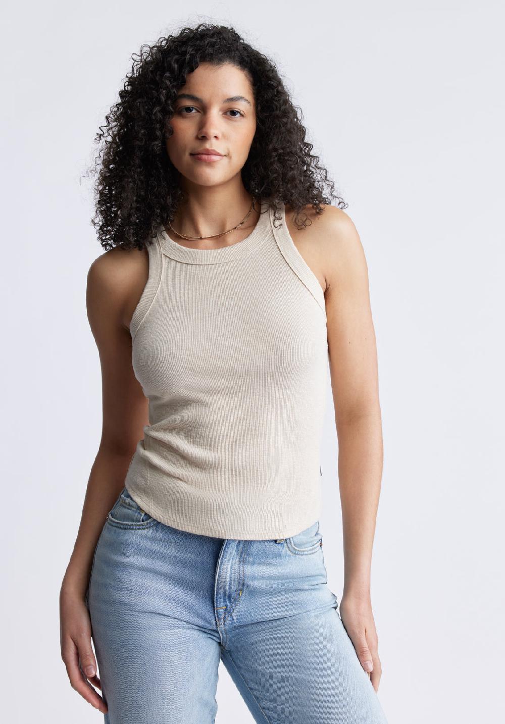 Buffalo David Bitton Regine Women's Ribbed Tank Top Beige