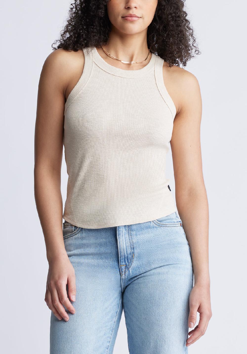 buffalo david bitton Regine Women's Ribbed Tank Top Beige