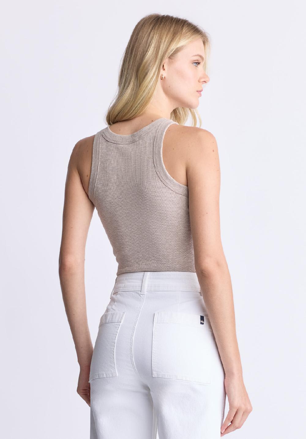 Buffalo David Bitton Regine Women's Ribbed Tank Top Flax Beige